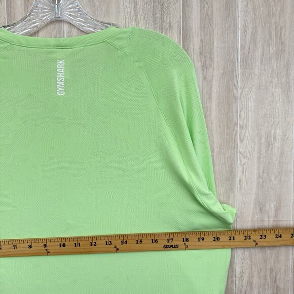Gymshark Geo Seamless T-shirt Mens XL Neon Green Camo Texture Gym Workout NWOT - Picture 13 of 13